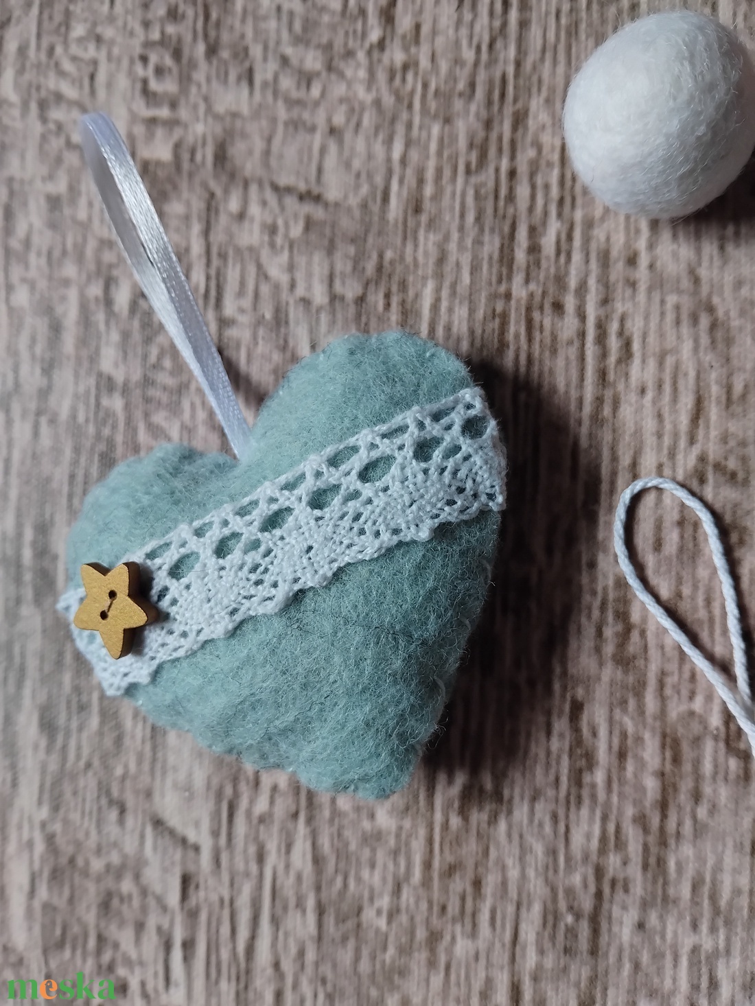 Jégkék karácsonyfadísz szett - karácsony - karácsonyi lakásdekoráció - karácsonyfadíszek - Meska.hu