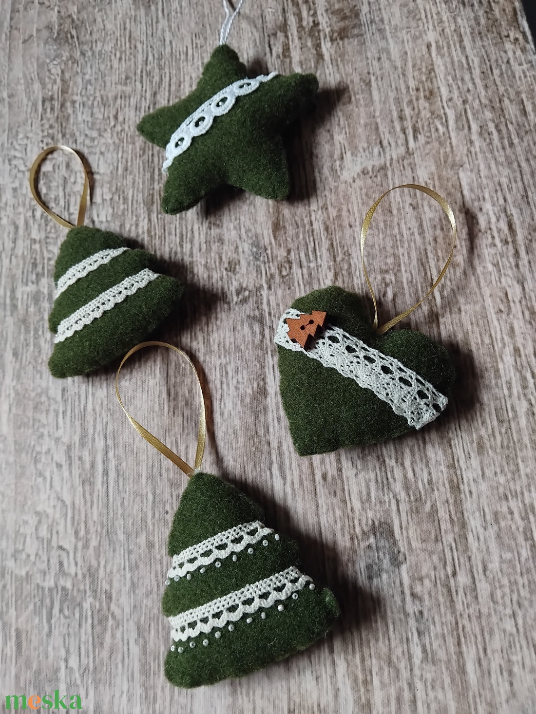 Fenyőerdő karácsonyfadísz szett - karácsony - karácsonyi lakásdekoráció - karácsonyfadíszek - Meska.hu