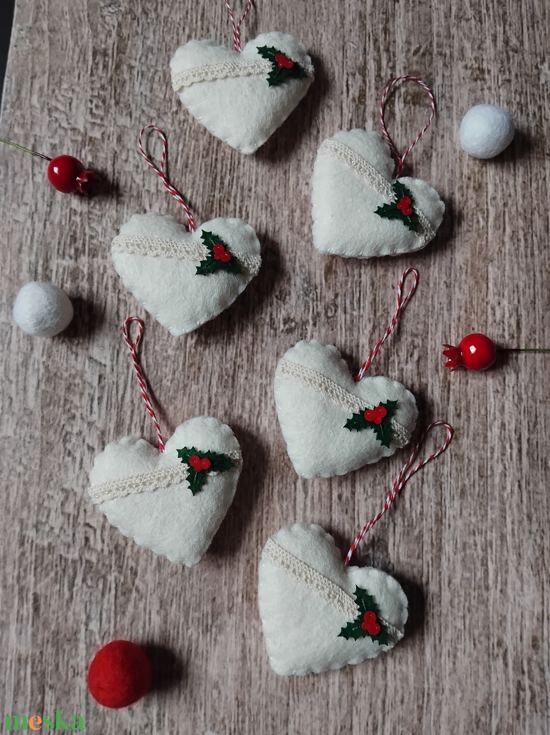 Magyal karácsonyfadísz szett - karácsony - karácsonyi lakásdekoráció - karácsonyfadíszek - Meska.hu