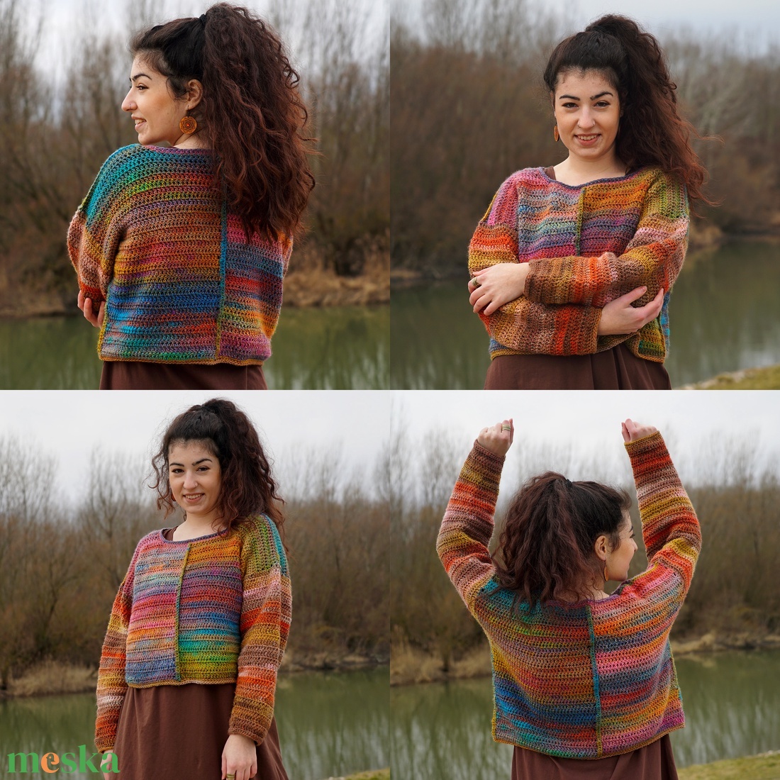 PDF HORGOLÁS MINTA - Tarka pulcsi - diy (csináld magad) - szabásminta, útmutató - Meska.hu