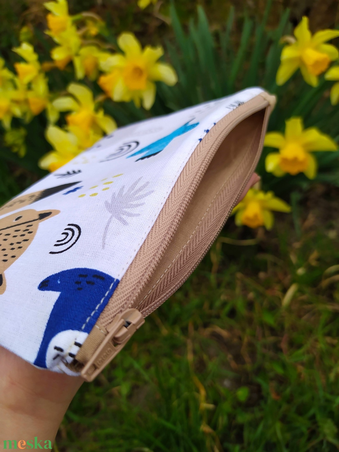 Sötétkék medvés mini neszesszer, állatos neszesszer - táska & tok - neszesszer - Meska.hu