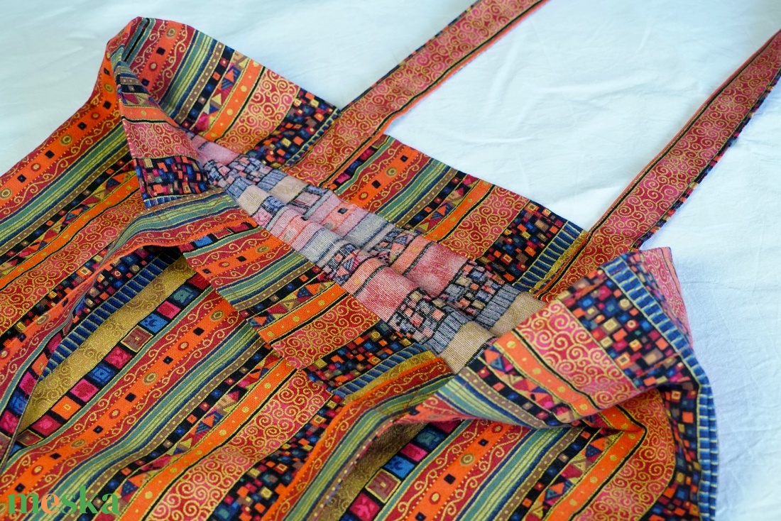 Piros mintás vászontáska / bevásárlótáska / szatyor / pamut válltáska / pakolós táska - táska & tok - bevásárlás & shopper táska - shopper, textiltáska, szatyor - Meska.hu