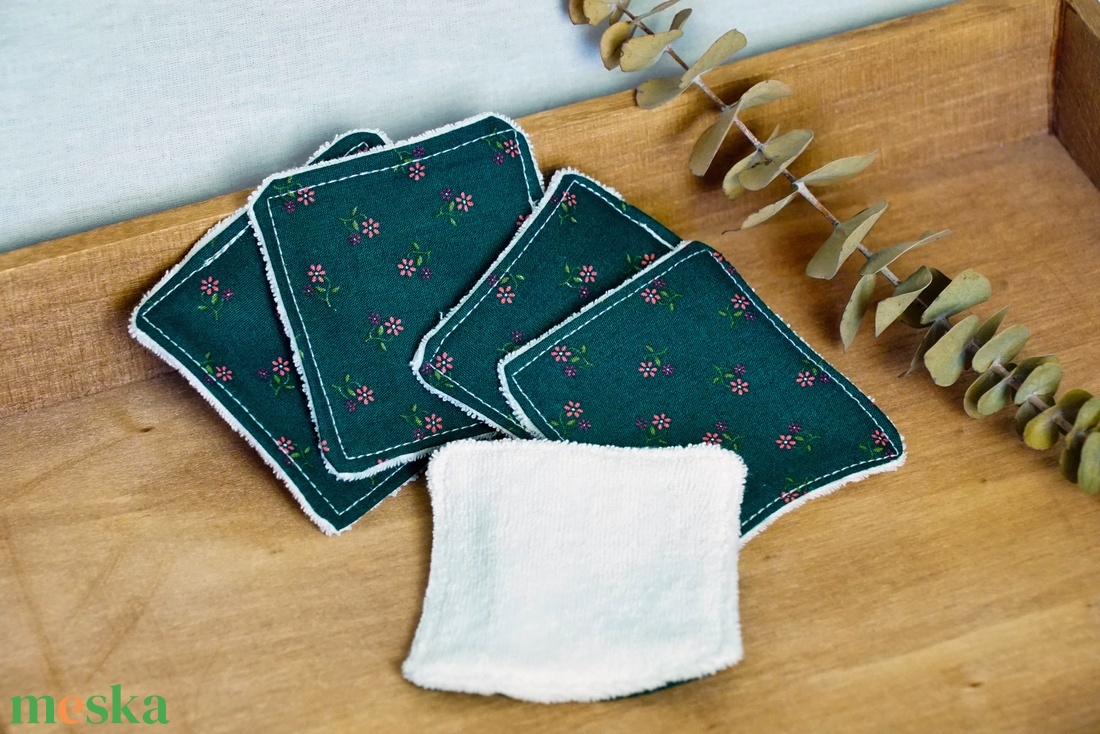 Apró virágos arctisztító párna szett / 5 db / mosható arctisztító korong / hulladékmentes textil sminklemosó korong - szépségápolás - arcápolás - arctisztító korong - Meska.hu