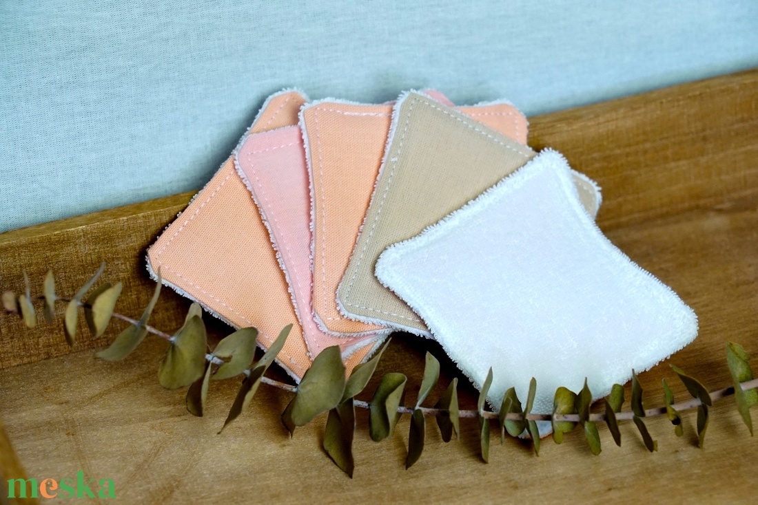 Virágoskert arctisztító párna szett / 5 db / mosható arctisztító korong / hulladékmentes textil sminklemosó korong - szépségápolás - arcápolás - arctisztító korong - Meska.hu