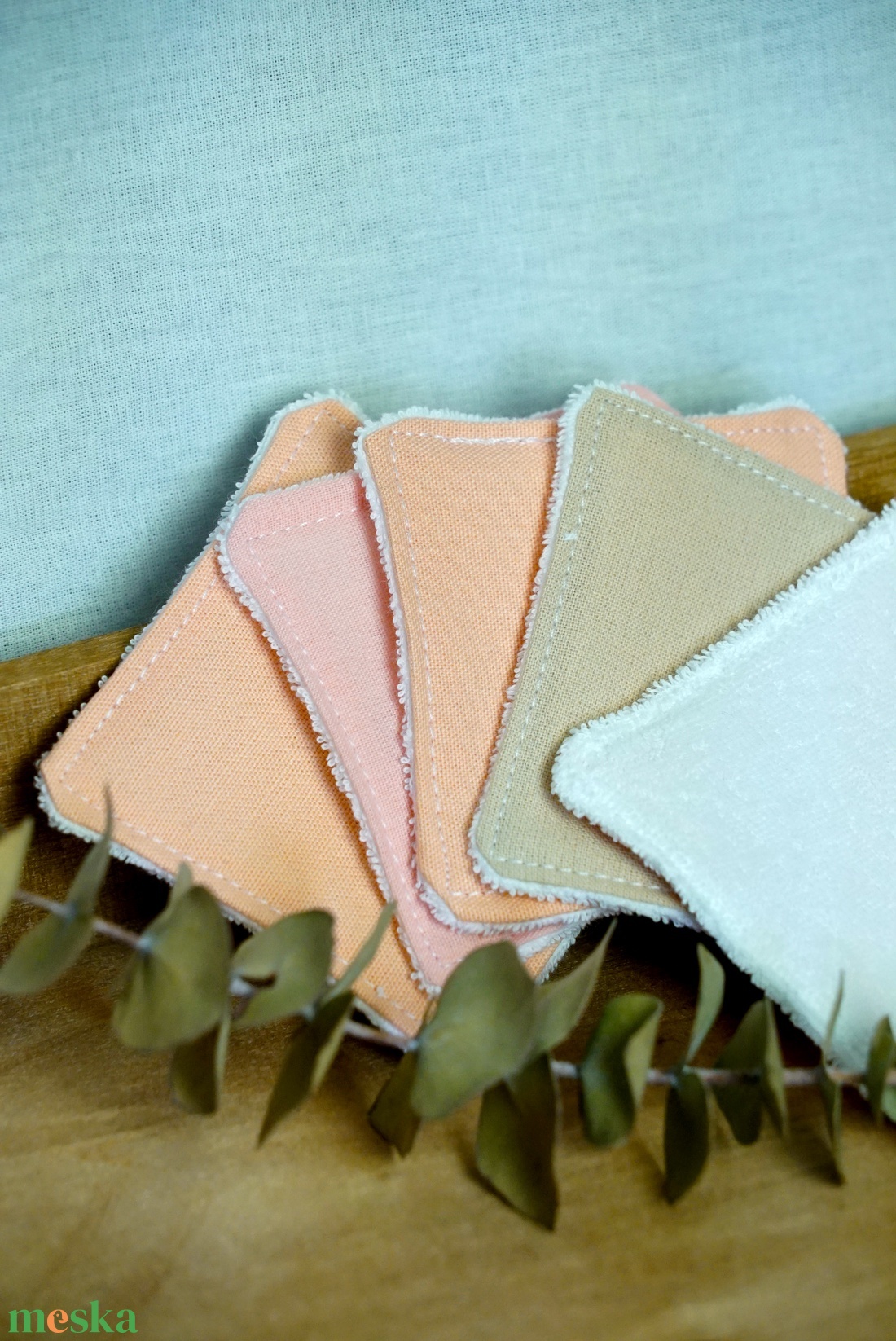 Virágoskert arctisztító párna szett / 5 db / mosható arctisztító korong / hulladékmentes textil sminklemosó korong - szépségápolás - arcápolás - arctisztító korong - Meska.hu