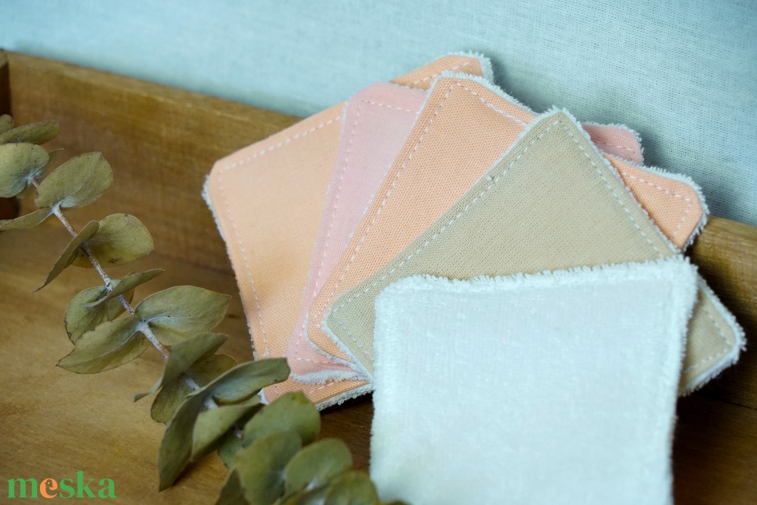 Virágoskert arctisztító párna szett / 5 db / mosható arctisztító korong / hulladékmentes textil sminklemosó korong - szépségápolás - arcápolás - arctisztító korong - Meska.hu