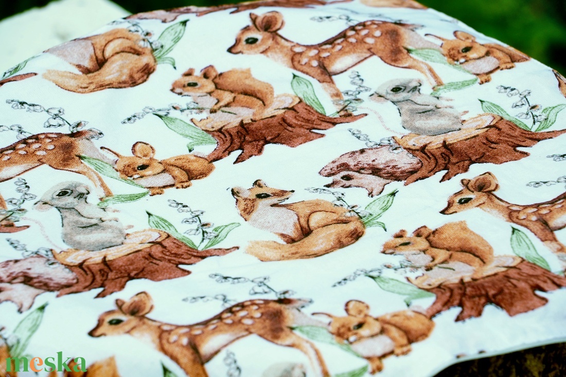 Újraszalvéta / mosható szendvics csomagoló / őzikés - táska & tok - uzsonna- & ebéd tartó - szendvics csomagoló - Meska.hu