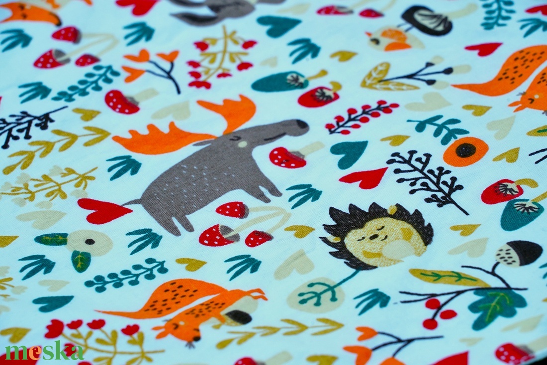 Újraszalvéta / mosható szendvics csomagoló / erdei állatos - táska & tok - uzsonna- & ebéd tartó - szendvics csomagoló - Meska.hu