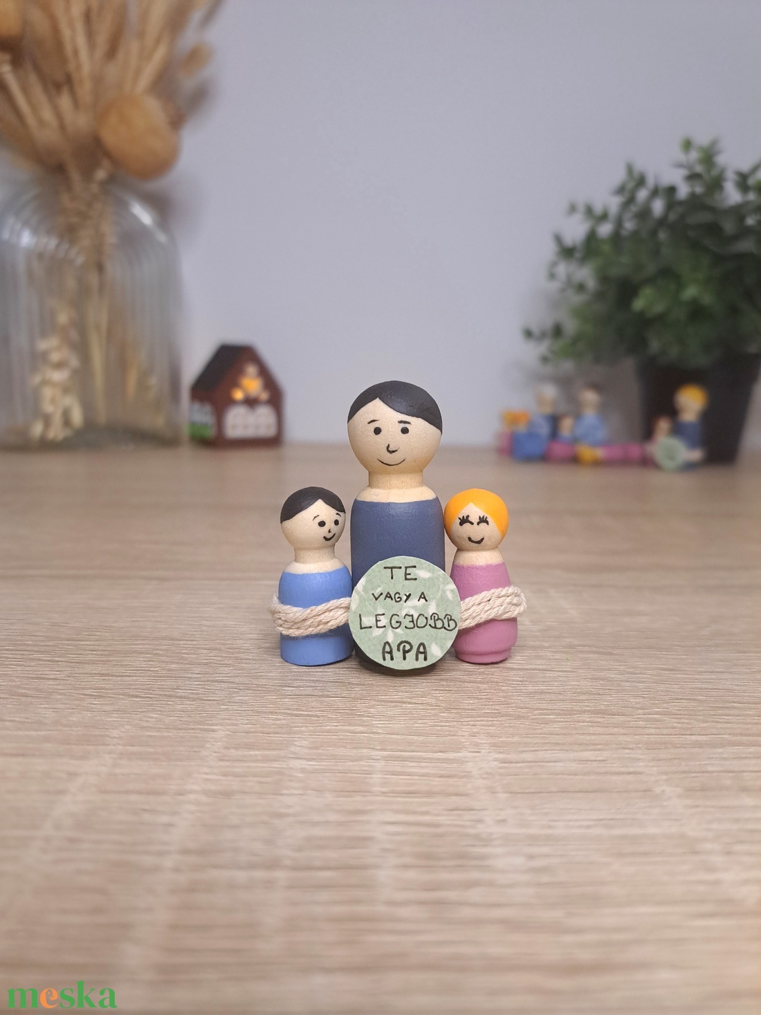 Apák napi zsebölelés - táska & tok - kulcstartó & táskadísz - kulcstartó - Meska.hu