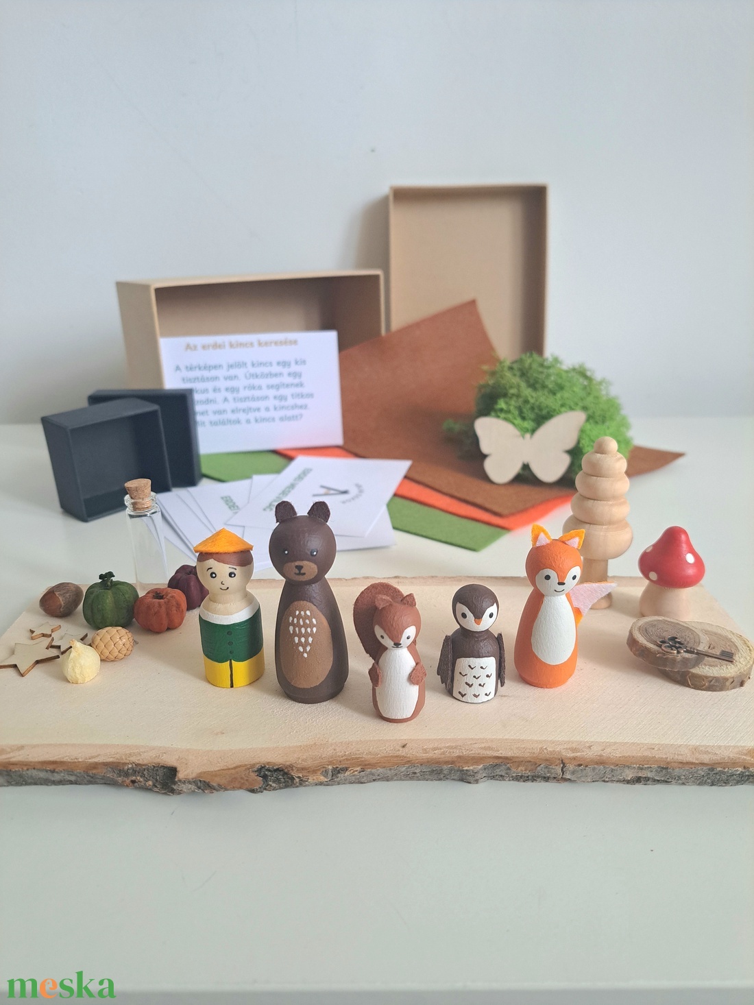 Erdei mesevilág - mesélő fabábu készlet (Fantasy Box) - kézzel festett fafigurák gyerekeknek 3 készletben - játék & sport - készségfejlesztő és logikai játék - montessori szivárvány, waldorf játékok - Meska.hu Erdei mesevilág - mesélő fabábu készlet (Fantasy Box) - kézzel festett fafigurák gyerekeknek 3 készletben - játék & sport - készségfejlesztő és logikai játék - montessori szivárvány, waldorf játékok - Meska.hu