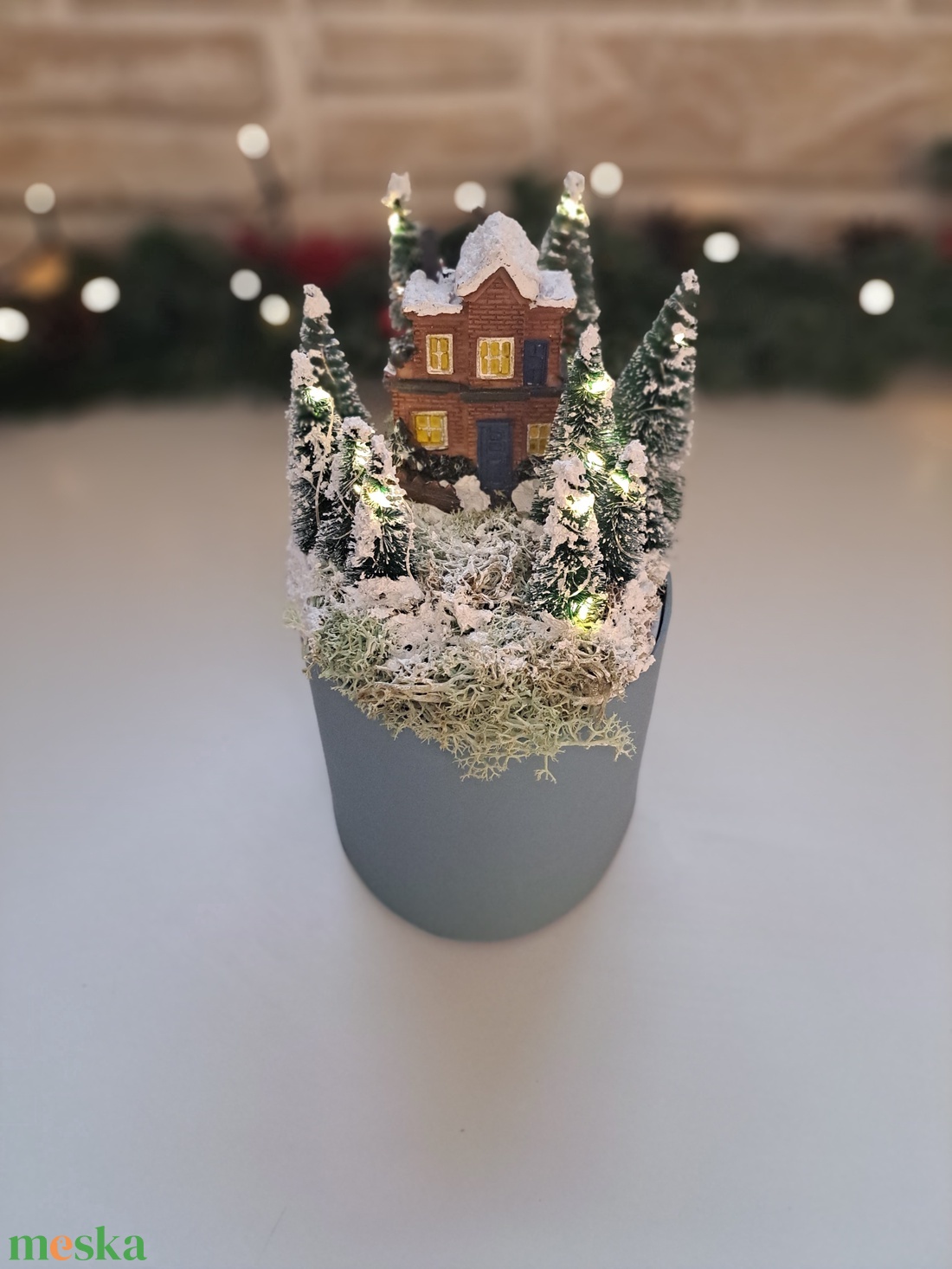 Karácsonyi világító házikó - karácsony - karácsonyi lakásdekoráció - karácsonyi falu, házikó - Meska.hu