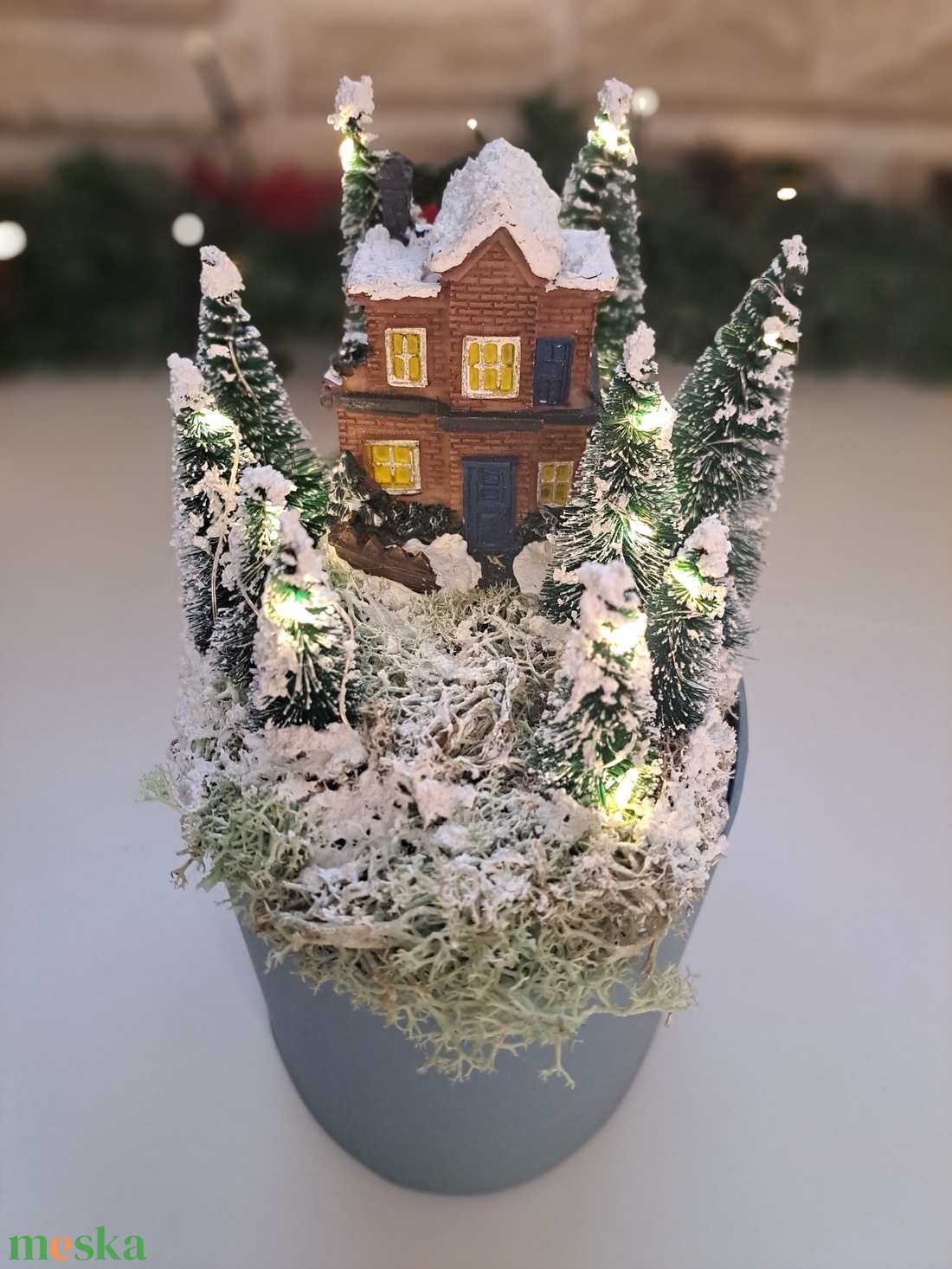 Karácsonyi világító házikó - karácsony - karácsonyi lakásdekoráció - karácsonyi falu, házikó - Meska.hu