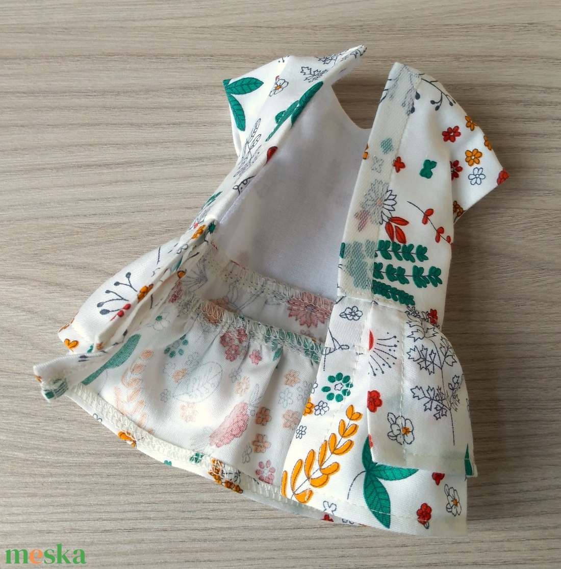 Paola Reina dupla fodros ruha  - játék & sport - baba & babaház - játékbaba, babakellék - Meska.hu