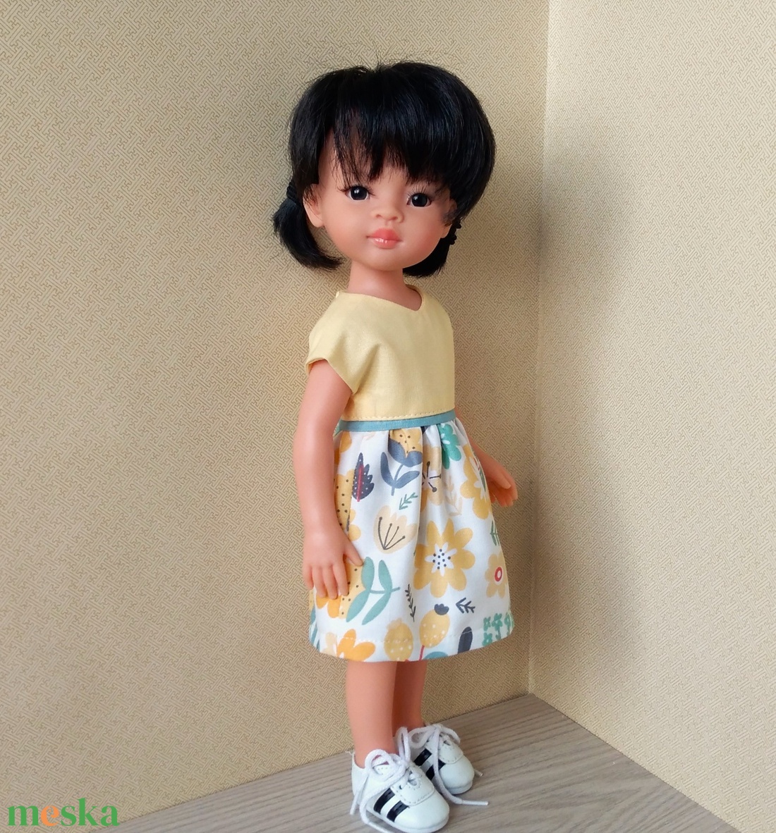 Paola Reina vanília sárga ruha  - játék & sport - baba & babaház - játékbaba, babakellék - Meska.hu