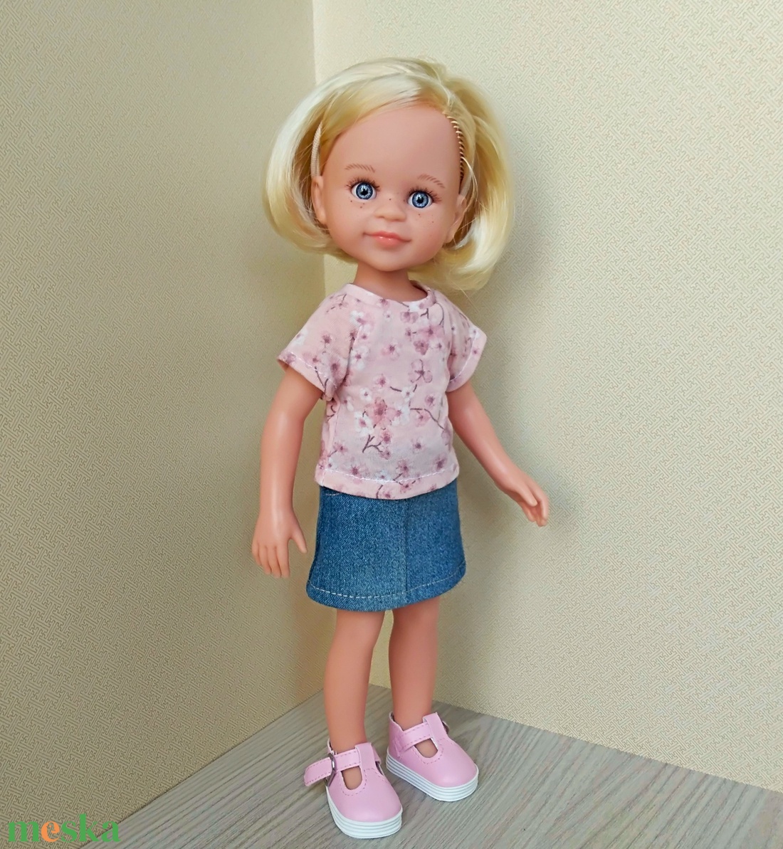 Paola Reina farmer szoknya két pólóval - játék & sport - baba & babaház - játékbaba, babakellék - Meska.hu