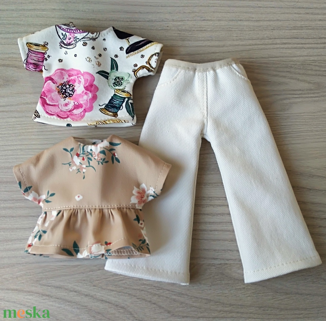 Bő szárú nadrág két felsővel Paola Reina babáknak - játék & sport - baba & babaház - játékbaba, babakellék - Meska.hu