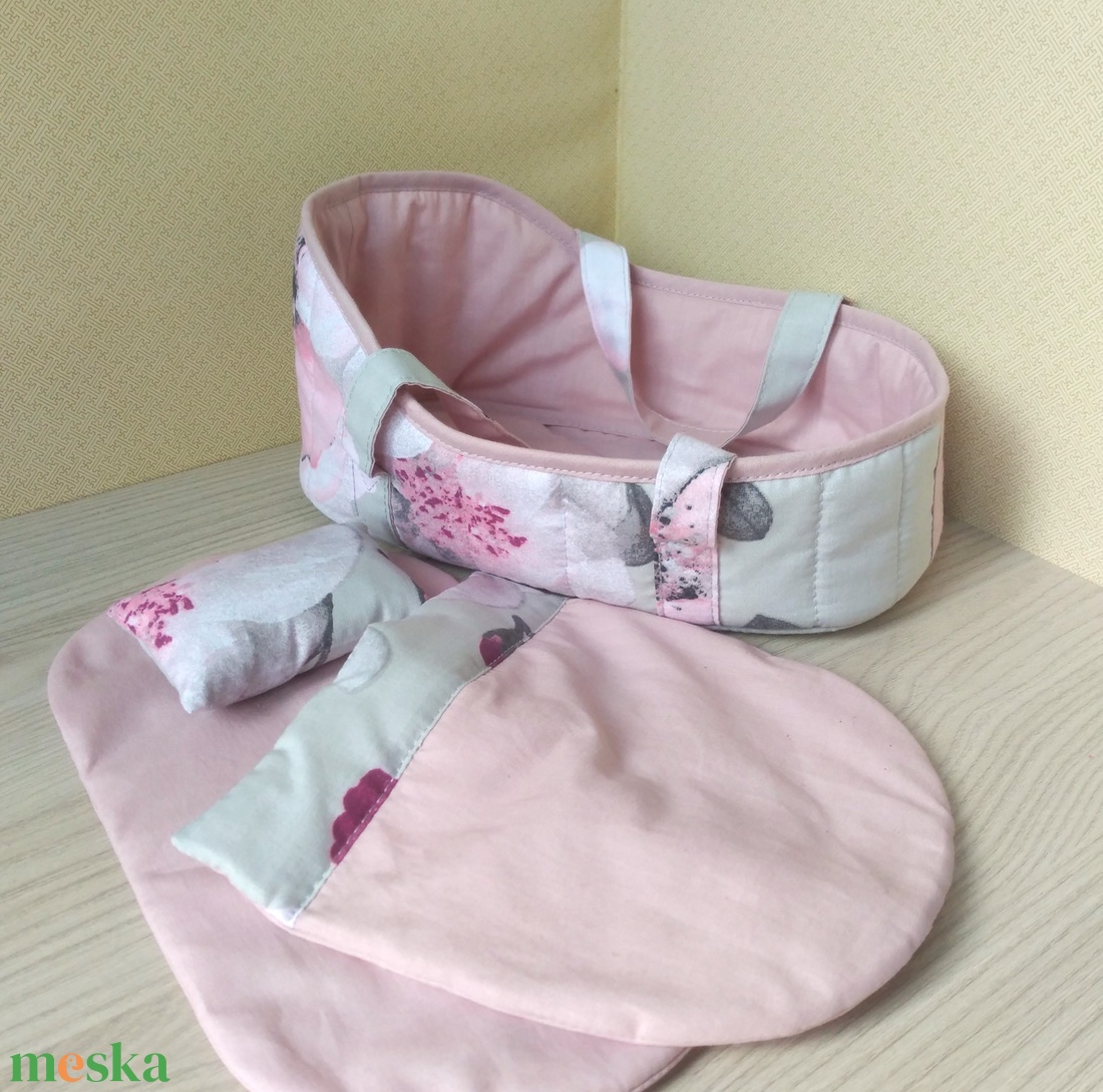 Mózeskosár 20-25 cm-s babáknak - játék & sport - baba & babaház - játékbaba, babakellék - Meska.hu