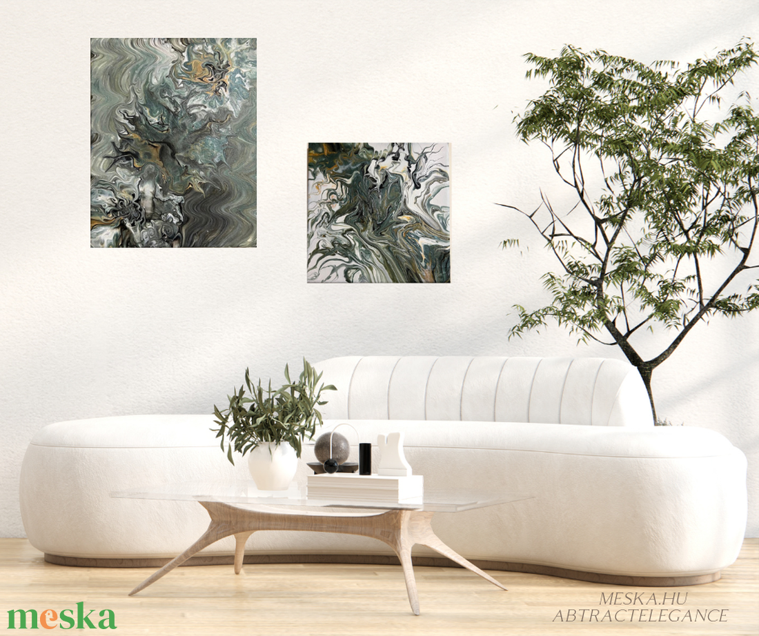 Smaragdörvény 20 cm X 20 cm - otthon & életmód - dekoráció - kép & falikép - vászonkép - Meska.hu