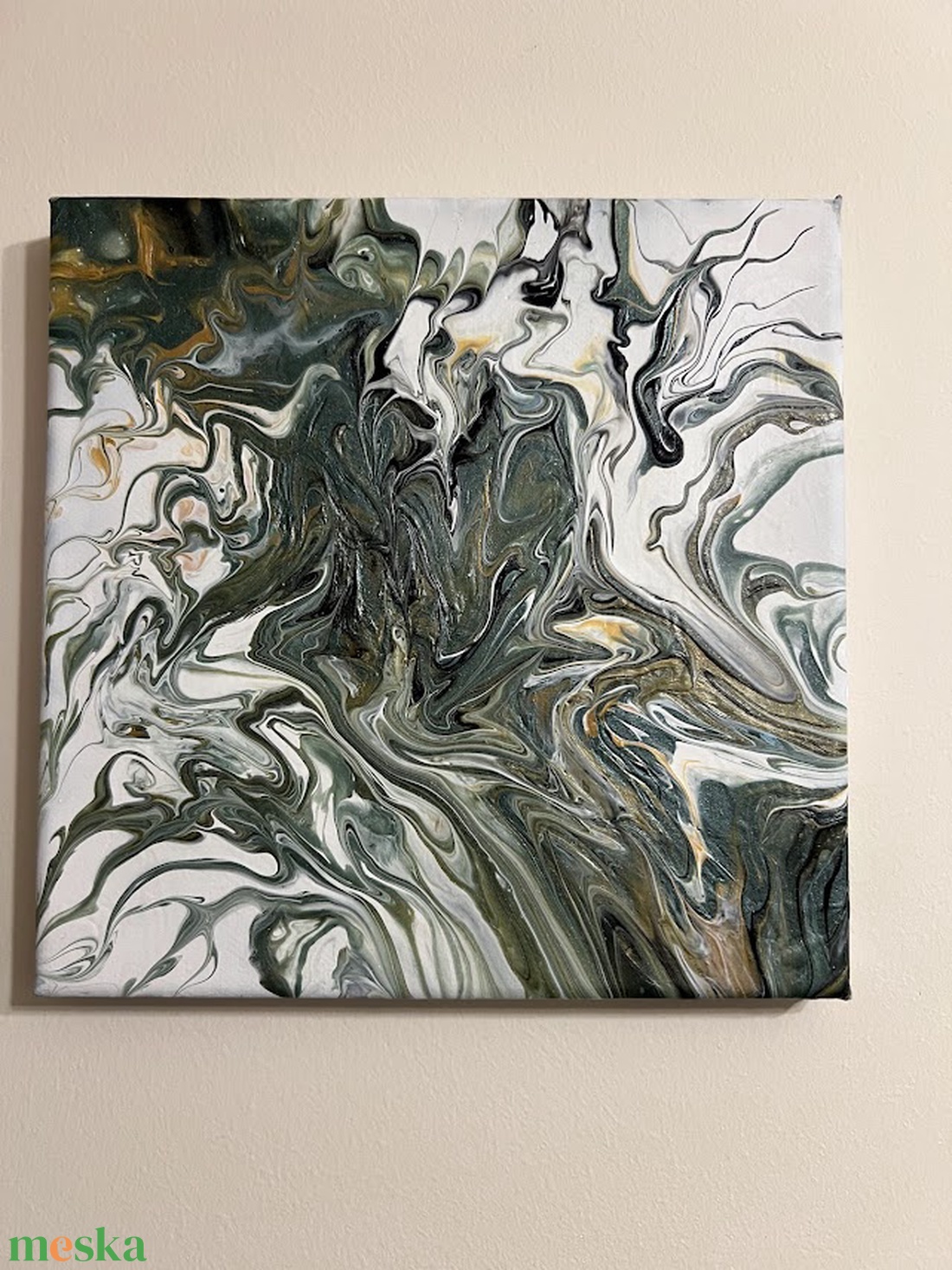 Smaragdörvény 20 cm X 20 cm - otthon & életmód - dekoráció - kép & falikép - vászonkép - Meska.hu