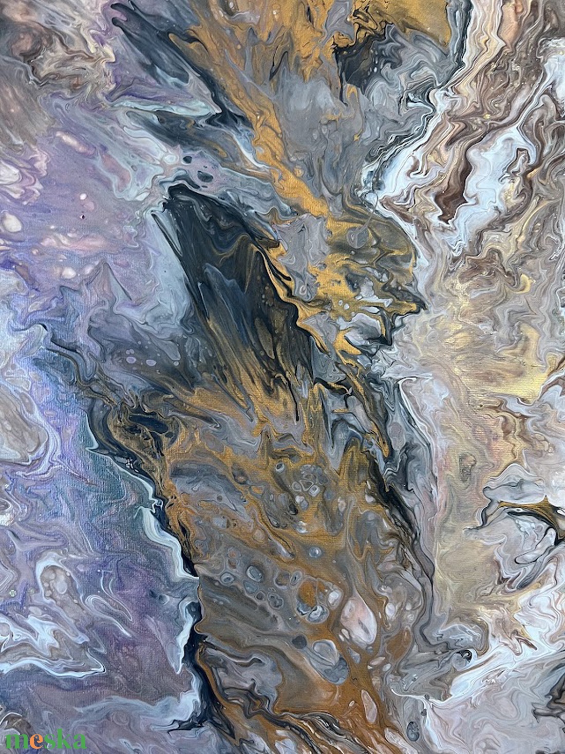 Aranypor a szélben 100 cm X 70 cm - otthon & életmód - dekoráció - kép & falikép - vászonkép - Meska.hu