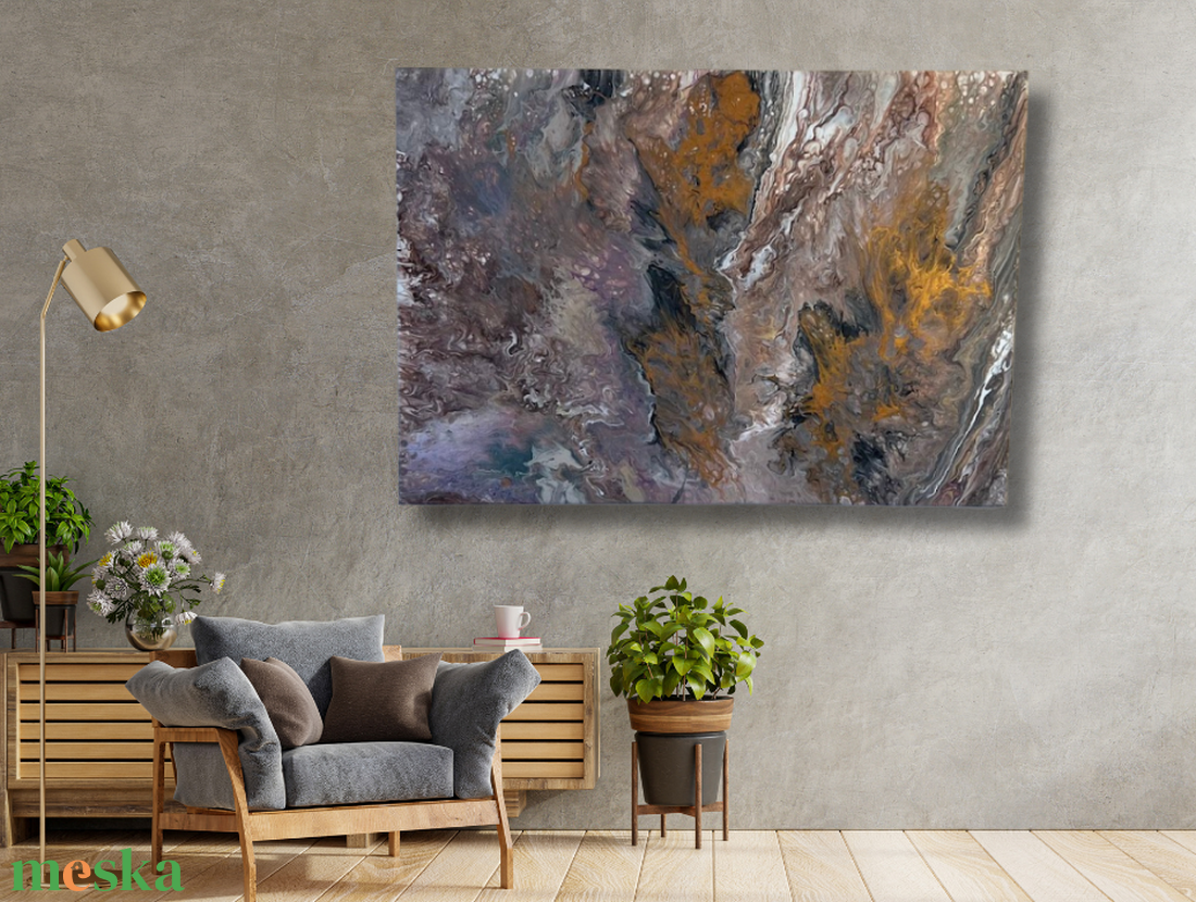 Aranypor a szélben 100 cm X 70 cm - otthon & életmód - dekoráció - kép & falikép - vászonkép - Meska.hu