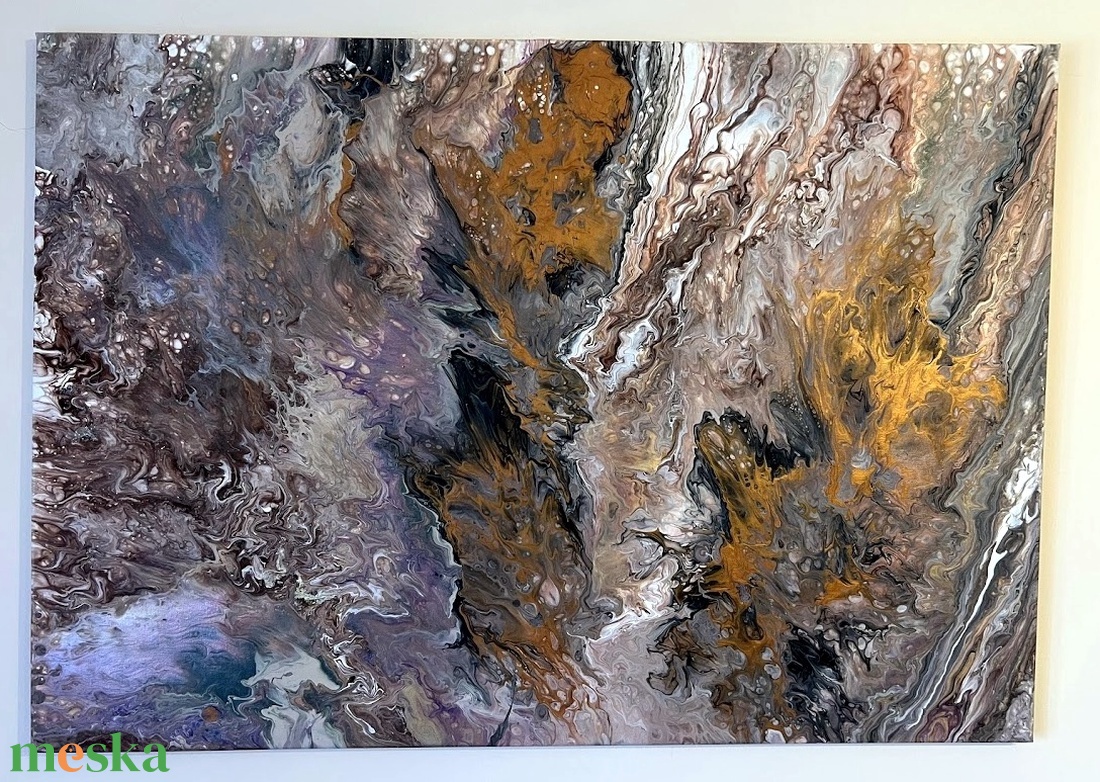 Aranypor a szélben 100 cm X 70 cm - otthon & életmód - dekoráció - kép & falikép - vászonkép - Meska.hu