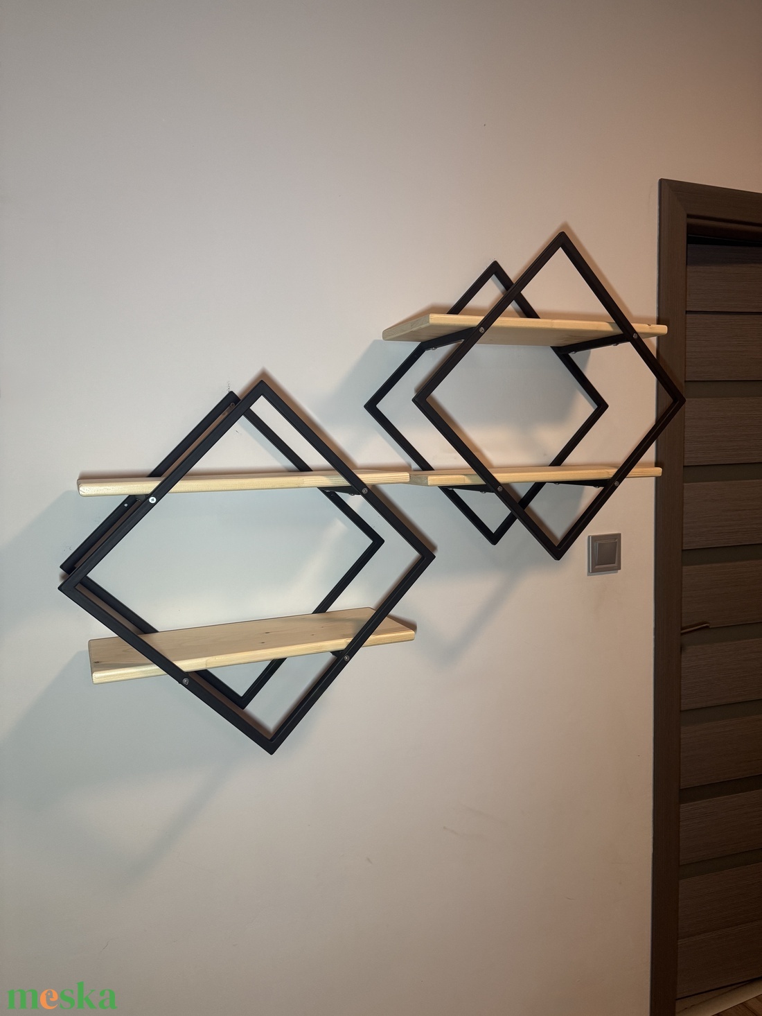 Kocka formájú 2 polcos falipolc  - otthon & életmód - bútor - polc - Meska.hu