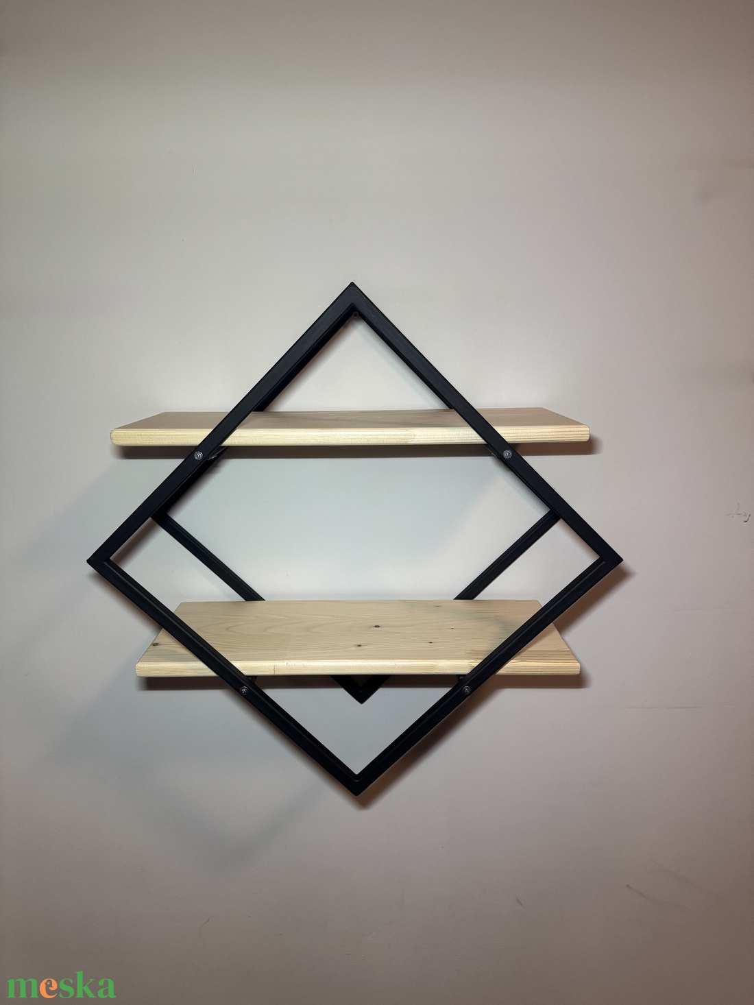 Kocka formájú 2 polcos falipolc  - otthon & életmód - bútor - polc - Meska.hu