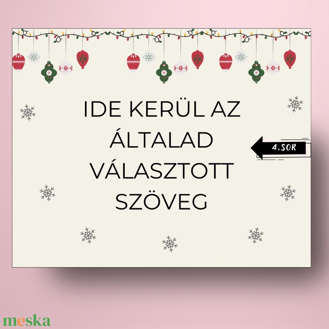 Karácsonyi üveg címke szarvasos -  - Meska.hu