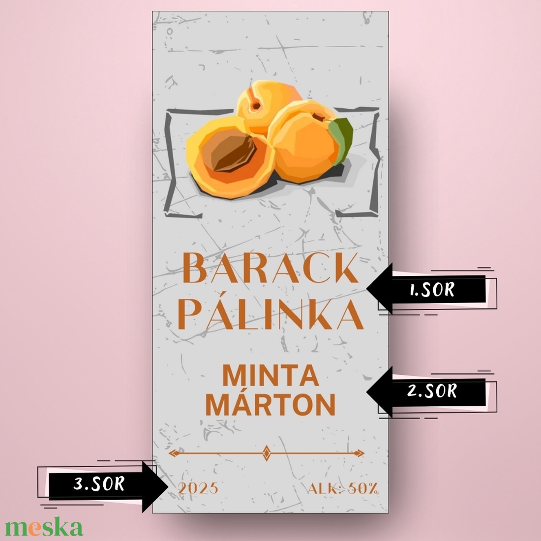 Barack pálinka - öntapadós üveg címke - geometrikus barackokkal - élelmiszer - alkoholos italok - Meska.hu Barack pálinka - öntapadós üveg címke - geometrikus barackokkal - élelmiszer - alkoholos italok - Meska.hu