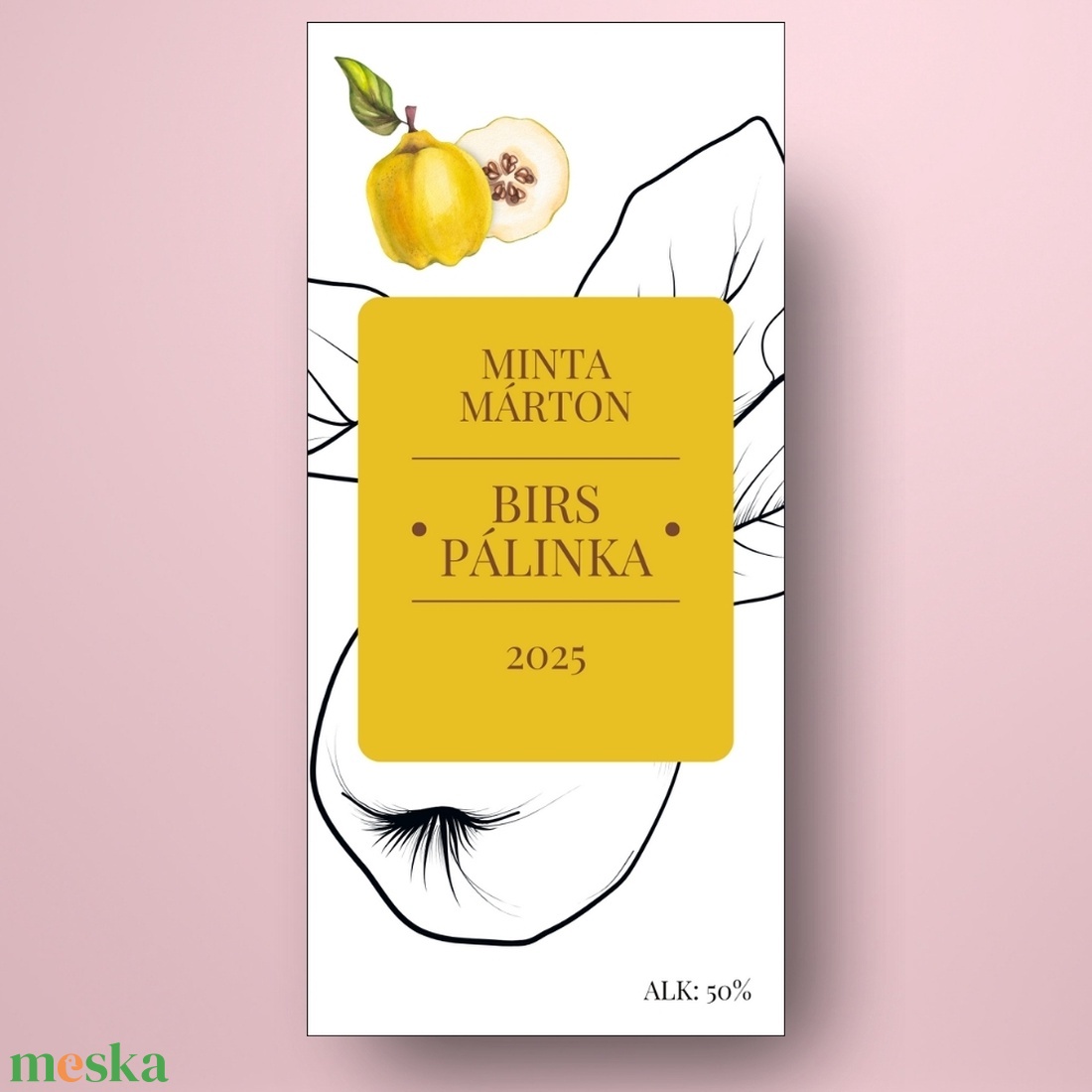 Birs pálinka - öntapadós üveg címke - fekete-fehér alappal és szögletes fókuszponttal - élelmiszer - alkoholos italok - Meska.hu Birs pálinka - öntapadós üveg címke - fekete-fehér alappal és szögletes fókuszponttal - élelmiszer - alkoholos italok - Meska.hu