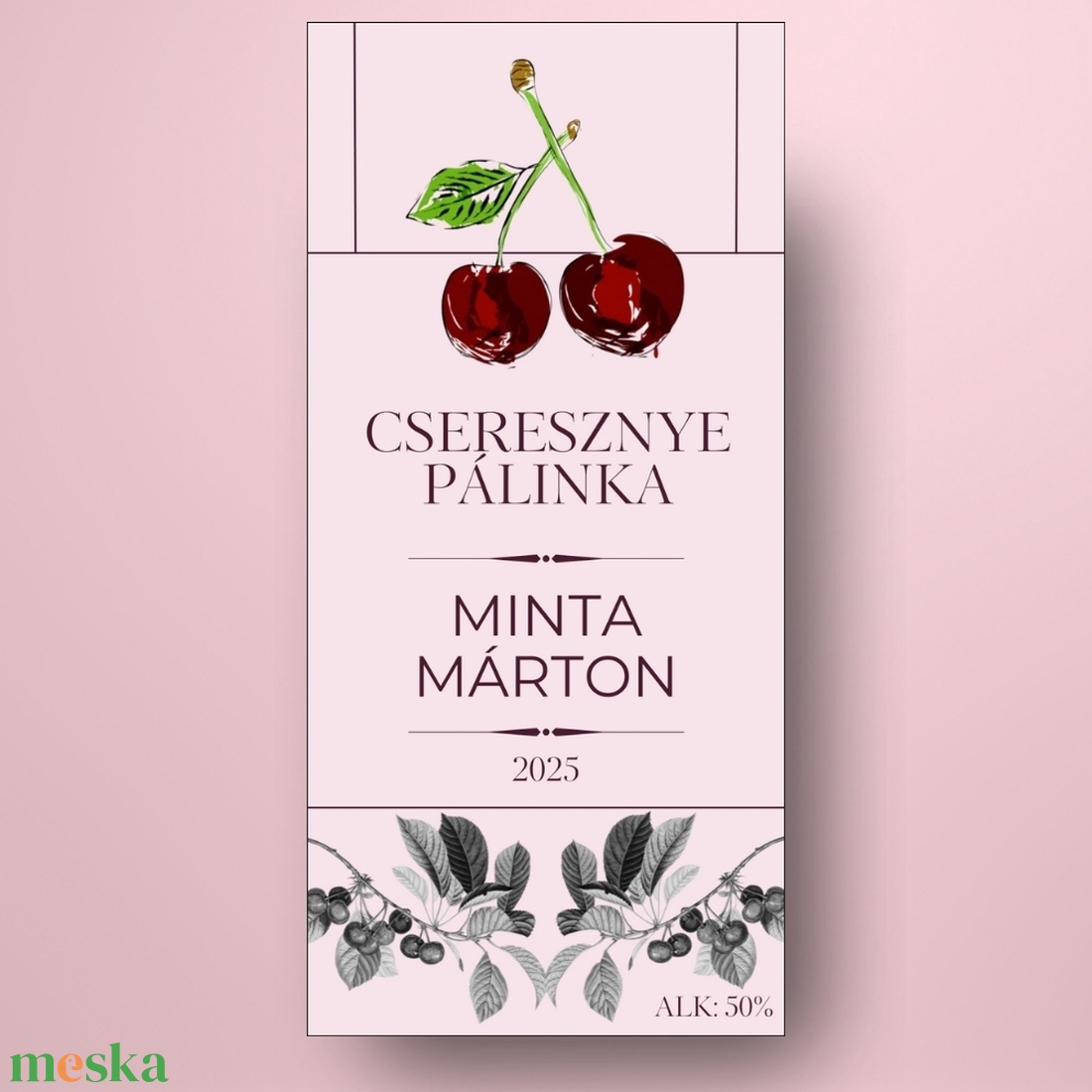 Cseresznye pálinka - öntapadós üveg címke - rusztikus hatású - élelmiszer - alkoholos italok - Meska.hu Cseresznye pálinka - öntapadós üveg címke - rusztikus hatású - élelmiszer - alkoholos italok - Meska.hu