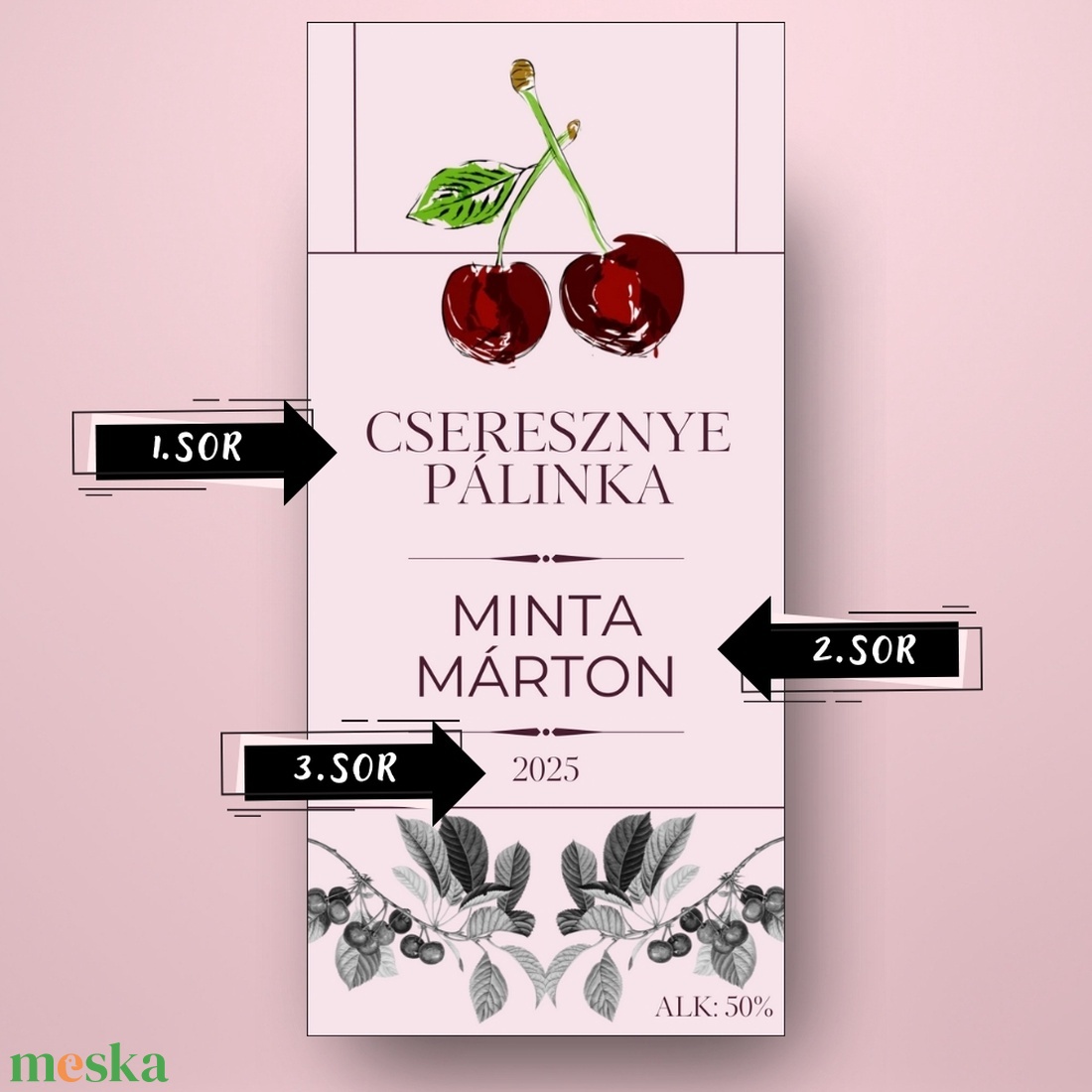 Cseresznye pálinka - öntapadós üveg címke - rusztikus hatású - élelmiszer - alkoholos italok - Meska.hu Cseresznye pálinka - öntapadós üveg címke - rusztikus hatású - élelmiszer - alkoholos italok - Meska.hu