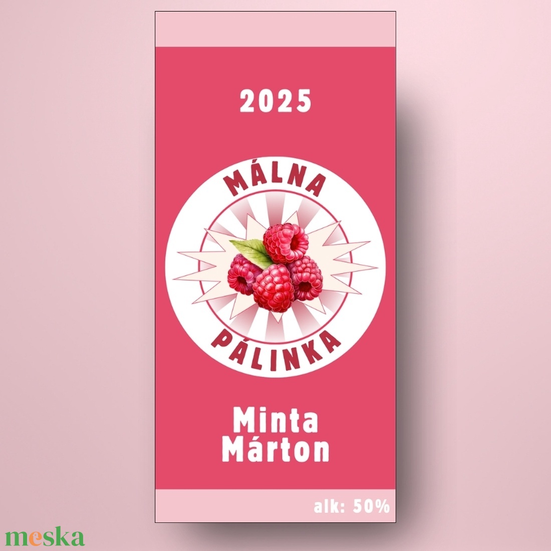 Málna pálinka - öntapadós üveg címke - egyszerű málna grafikával - élelmiszer - alkoholos italok - Meska.hu Málna pálinka - öntapadós üveg címke - egyszerű málna grafikával - élelmiszer - alkoholos italok - Meska.hu