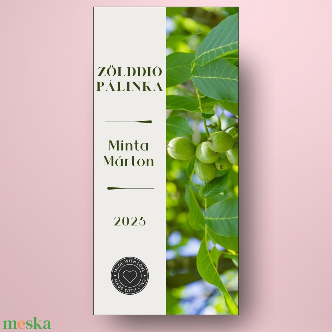 Zölddió pálinka - öntapadós üveg címke - zölddió fotóval - élelmiszer - alkoholos italok - Meska.hu Zölddió pálinka - öntapadós üveg címke - zölddió fotóval - élelmiszer - alkoholos italok - Meska.hu