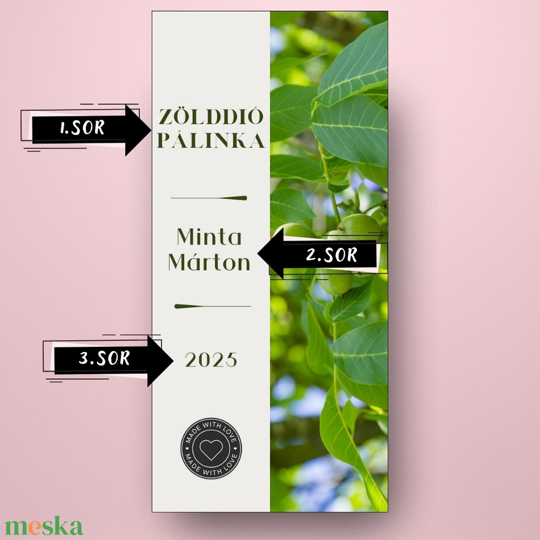 Zölddió pálinka - öntapadós üveg címke - zölddió fotóval - élelmiszer - alkoholos italok - Meska.hu Zölddió pálinka - öntapadós üveg címke - zölddió fotóval - élelmiszer - alkoholos italok - Meska.hu