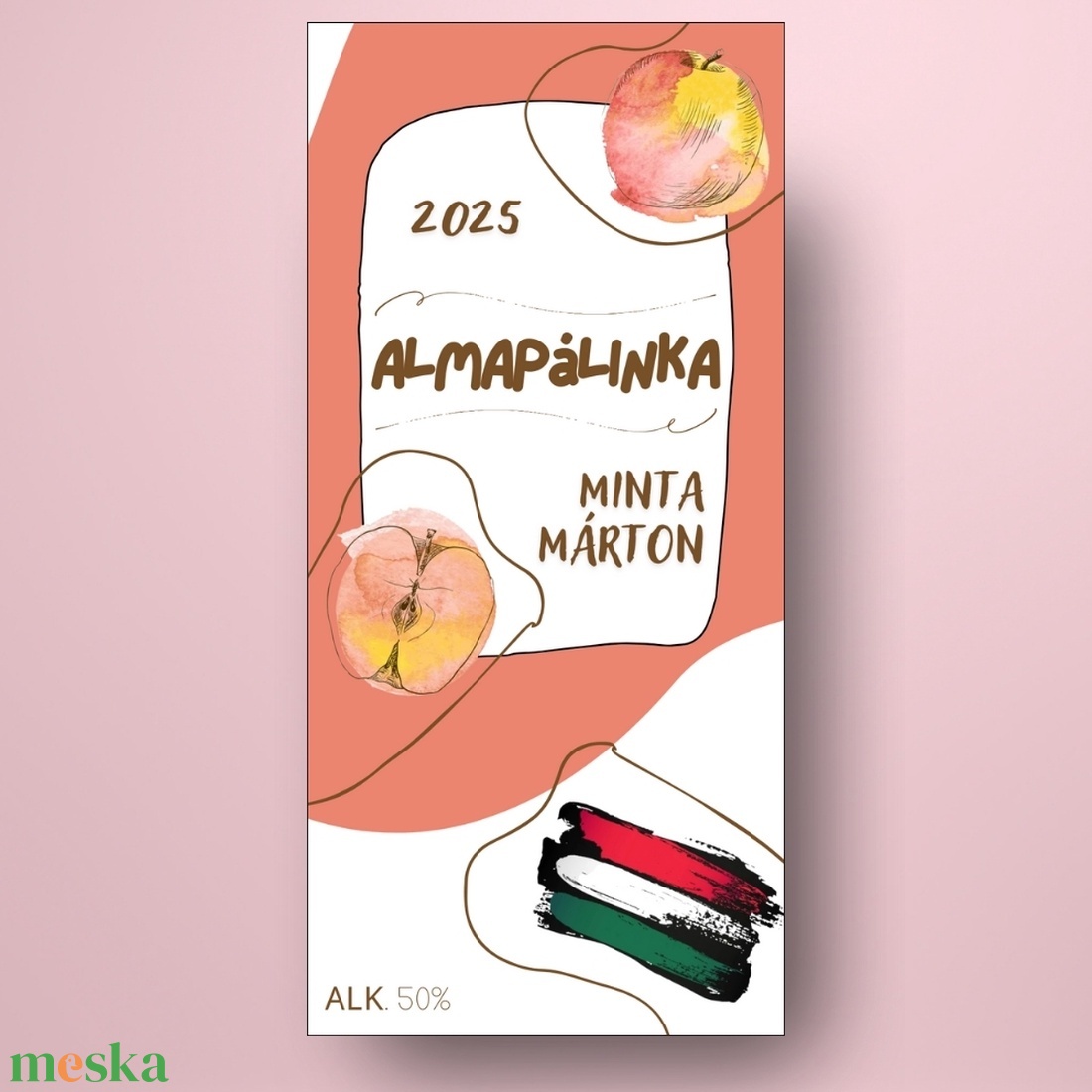 Alma pálinka - öntapadós üveg címke - színezett almákkal és magyar zászlóval - élelmiszer - alkoholos italok - Meska.hu Alma pálinka - öntapadós üveg címke - színezett almákkal és magyar zászlóval - élelmiszer - alkoholos italok - Meska.hu