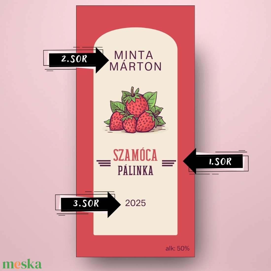 Szamóca pálinka - öntapadós üveg címke - piros alapon szamócacsokorral - élelmiszer - alkoholos italok - Meska.hu Szamóca pálinka - öntapadós üveg címke - piros alapon szamócacsokorral - élelmiszer - alkoholos italok - Meska.hu