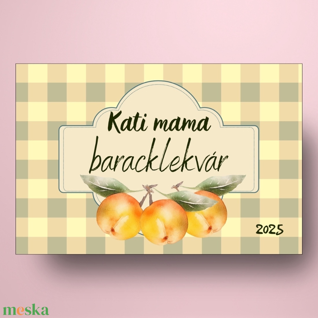 Baracklekvár - öntapadós üveg címke - nosztalgikus kockás alappal - élelmiszer - lekvár - Meska.hu Baracklekvár - öntapadós üveg címke - nosztalgikus kockás alappal - élelmiszer - lekvár - Meska.hu