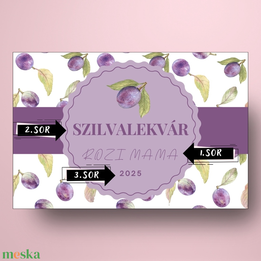 Szilvalekvár - öntapadós üveg címke - apró festett szilvákkal - élelmiszer - lekvár - Meska.hu Szilvalekvár - öntapadós üveg címke - apró festett szilvákkal - élelmiszer - lekvár - Meska.hu