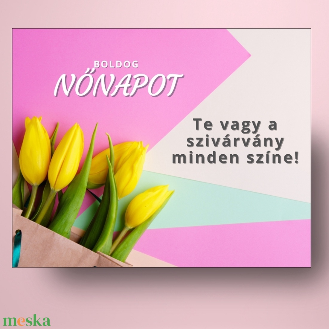 Nő napi üveg címke - színes alapon sárga tulipáncsokorral - élelmiszer - alkoholos italok - Meska.hu Nő napi üveg címke - színes alapon sárga tulipáncsokorral - élelmiszer - alkoholos italok - Meska.hu