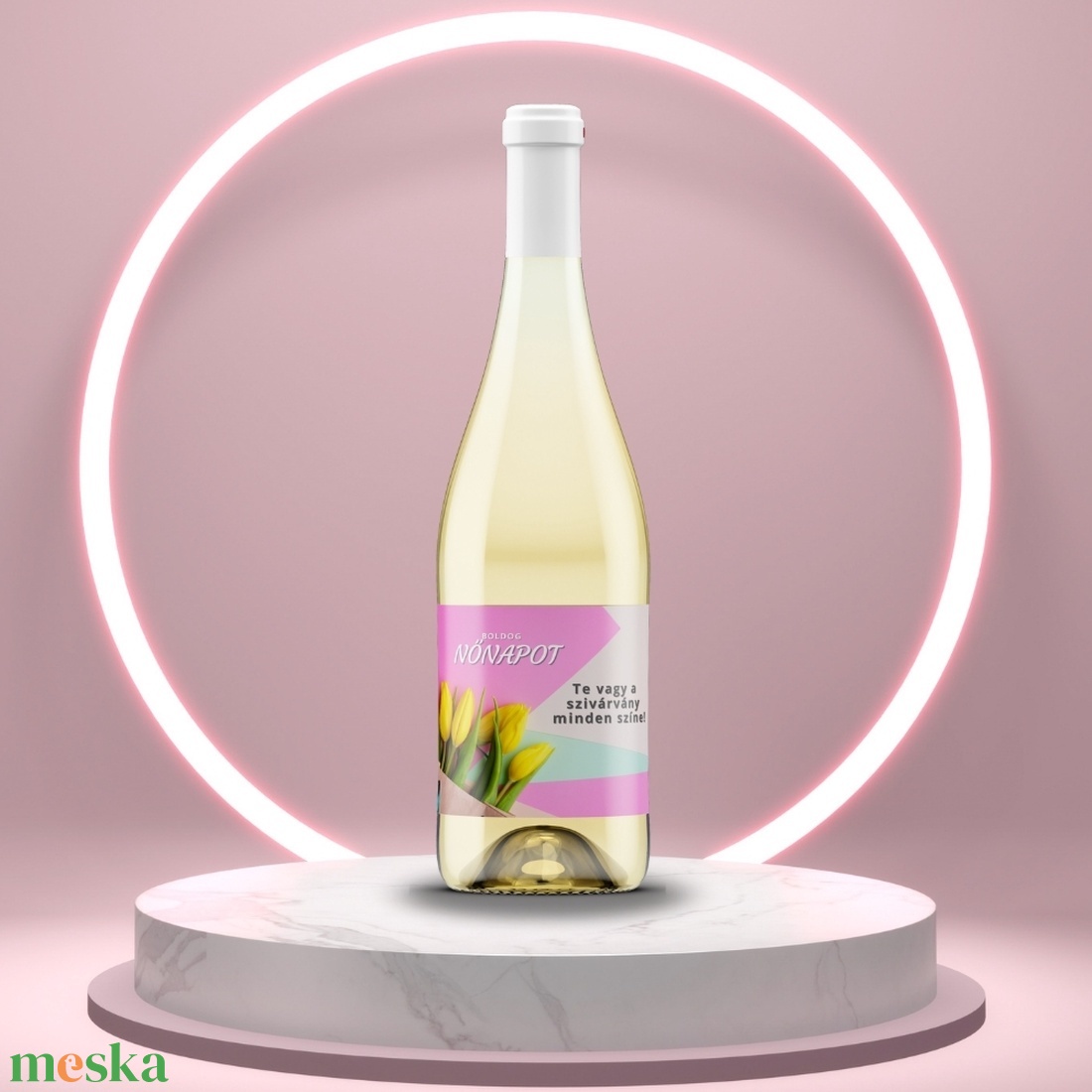 Nő napi üveg címke - színes alapon sárga tulipáncsokorral - élelmiszer - alkoholos italok - Meska.hu Nő napi üveg címke - színes alapon sárga tulipáncsokorral - élelmiszer - alkoholos italok - Meska.hu