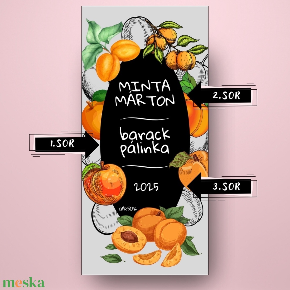 Barack pálinka - öntapadós üveg címke - modern barack rajzokkal - élelmiszer - alkoholos italok - Meska.hu Barack pálinka - öntapadós üveg címke - modern barack rajzokkal - élelmiszer - alkoholos italok - Meska.hu