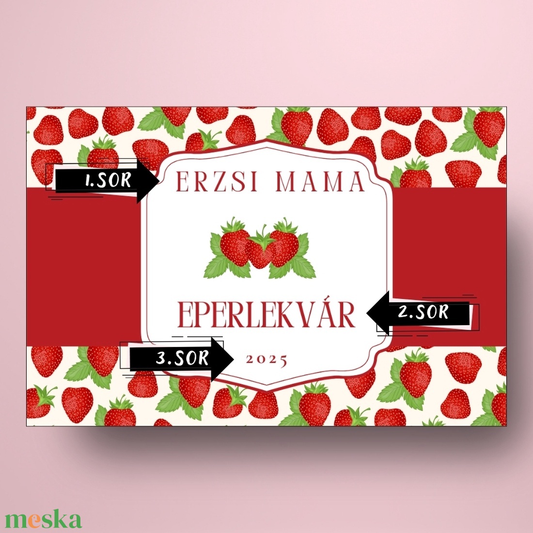 Eperlekvár - öntapadós üveg címke - klasszikus és elegáns - élelmiszer - lekvár - Meska.hu Eperlekvár - öntapadós üveg címke - klasszikus és elegáns - élelmiszer - lekvár - Meska.hu