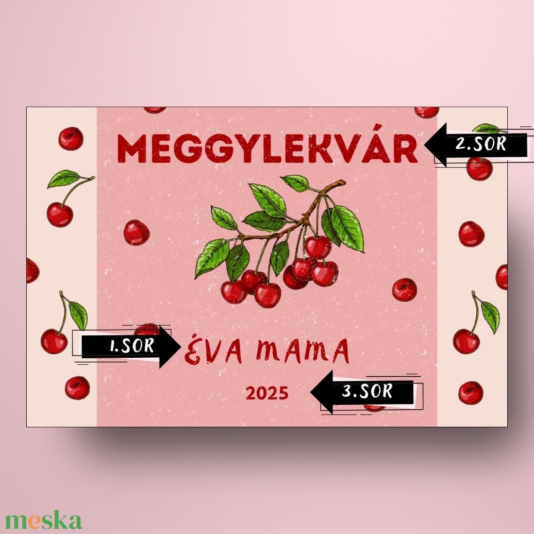 Meggylekvár - öntapadós üveg címke - antikolt hatású - élelmiszer - lekvár - Meska.hu Meggylekvár - öntapadós üveg címke - antikolt hatású - élelmiszer - lekvár - Meska.hu