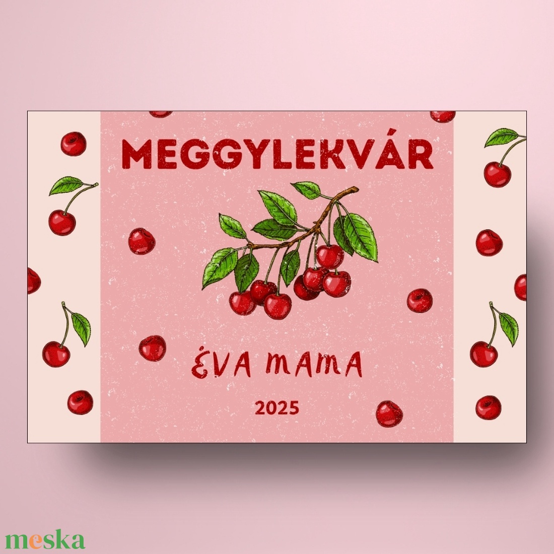 Meggylekvár - öntapadós üveg címke - antikolt hatású - élelmiszer - lekvár - Meska.hu Meggylekvár - öntapadós üveg címke - antikolt hatású - élelmiszer - lekvár - Meska.hu