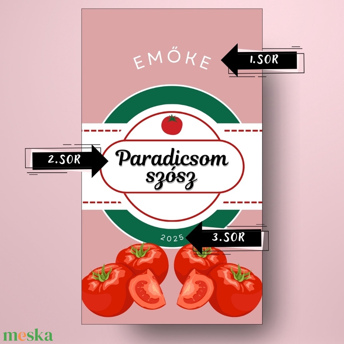 Paradicsomszósz - öntapadós üveg címke - modern, vintage elemekkel - élelmiszer - szósz & mártogatós - Meska.hu Paradicsomszósz - öntapadós üveg címke - modern, vintage elemekkel - élelmiszer - szósz & mártogatós - Meska.hu