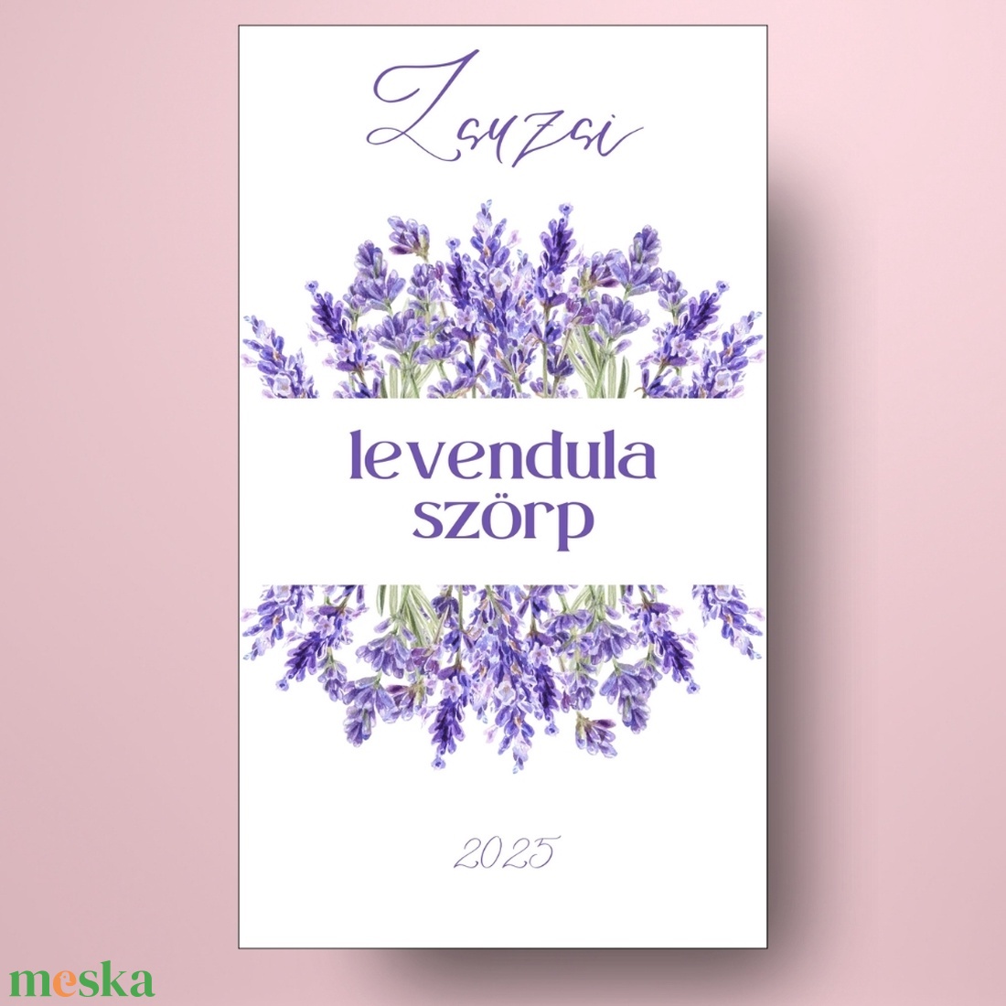 Levendulaszörp - öntapadós üveg címke - levendulacsokorral - élelmiszer - szörp - Meska.hu Levendulaszörp - öntapadós üveg címke - levendulacsokorral - élelmiszer - szörp - Meska.hu