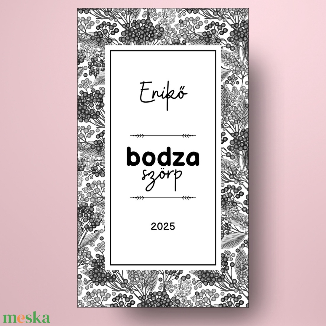 Bodzaszörp - öntapadós üveg címke - fekete-fehér rajzolt bodzákkal - élelmiszer - szörp - Meska.hu Bodzaszörp - öntapadós üveg címke - fekete-fehér rajzolt bodzákkal - élelmiszer - szörp - Meska.hu