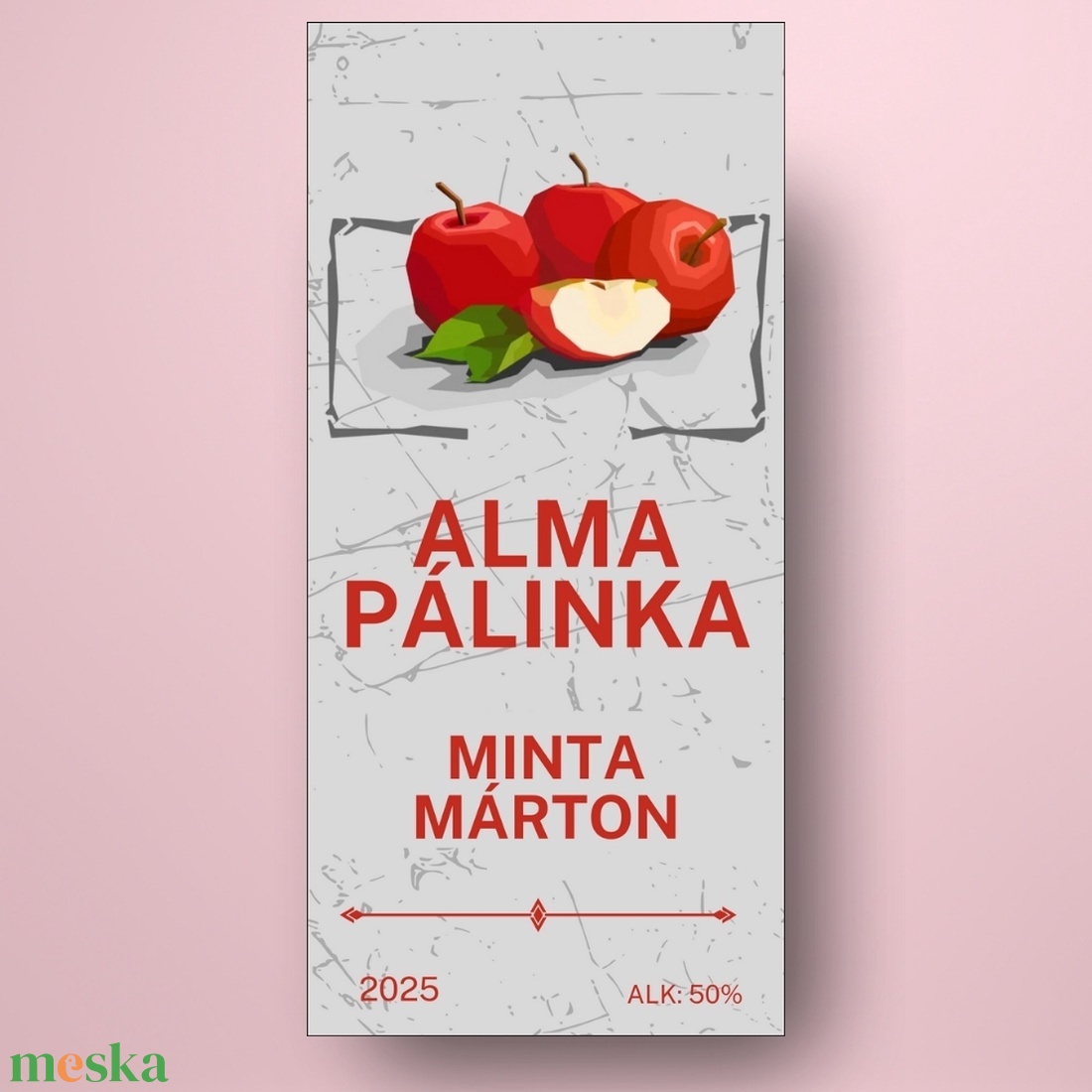 Alma pálinka - öntapadós üveg címke - geometrikus almával - élelmiszer - alkoholos italok - Meska.hu Alma pálinka - öntapadós üveg címke - geometrikus almával - élelmiszer - alkoholos italok - Meska.hu